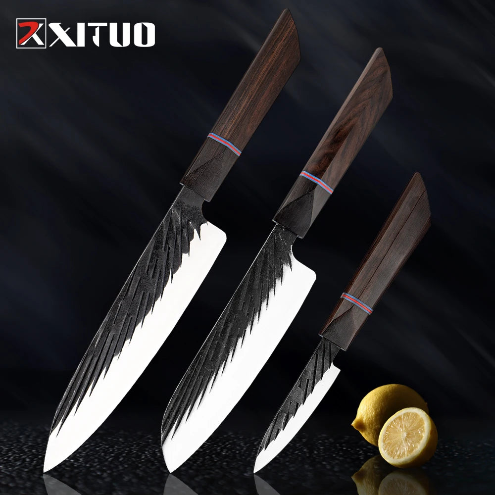 Damascus Steel Knife Set