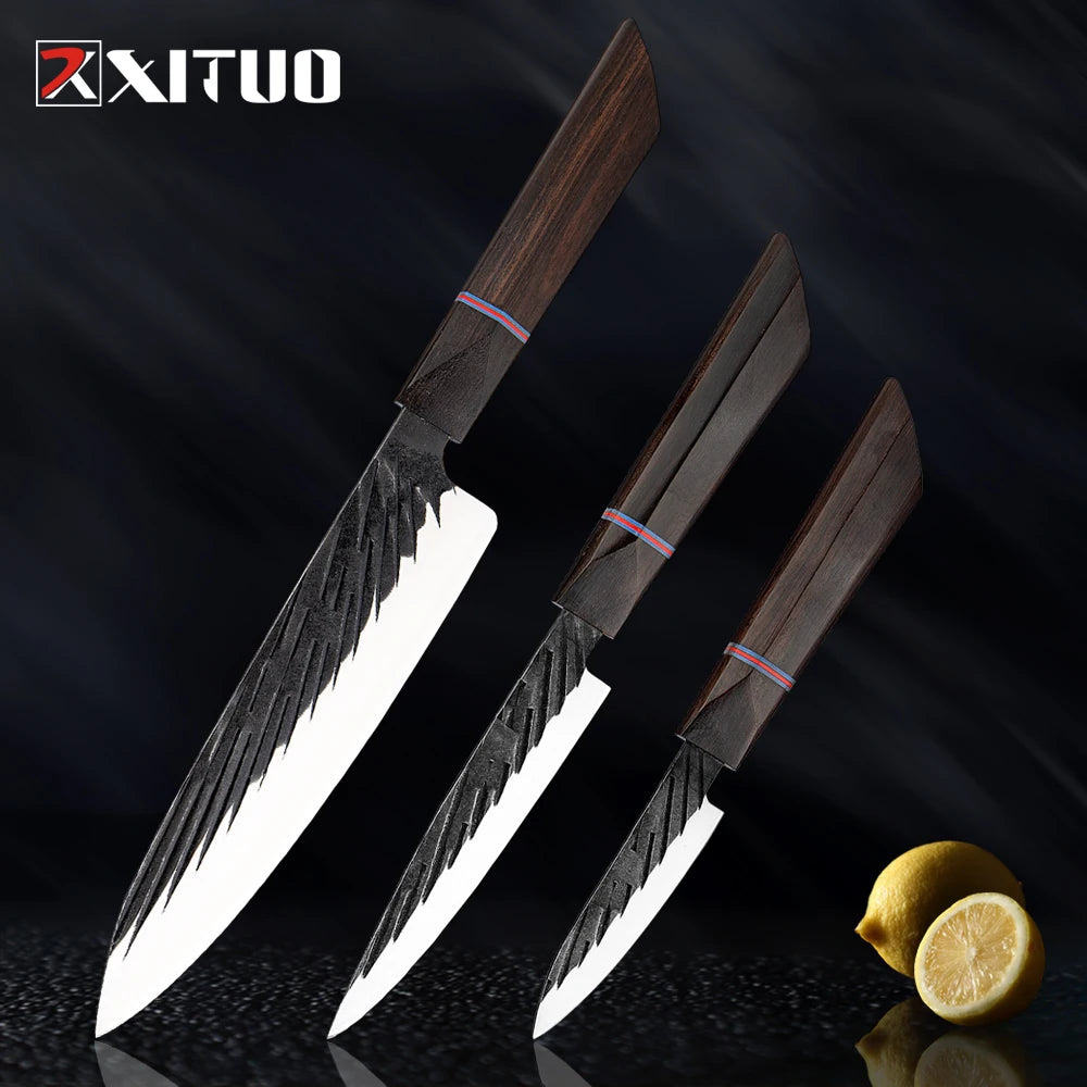 Damascus Steel Knife Set