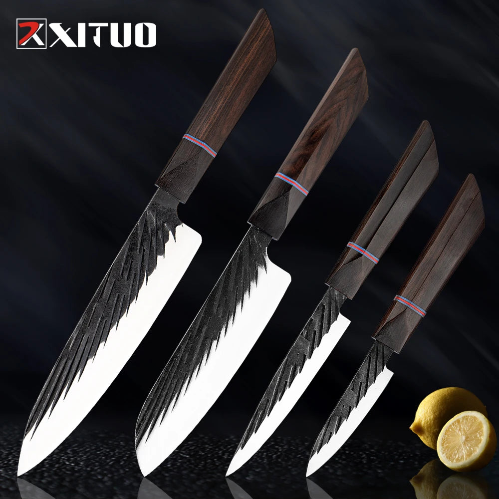 Damascus Steel Knife Set