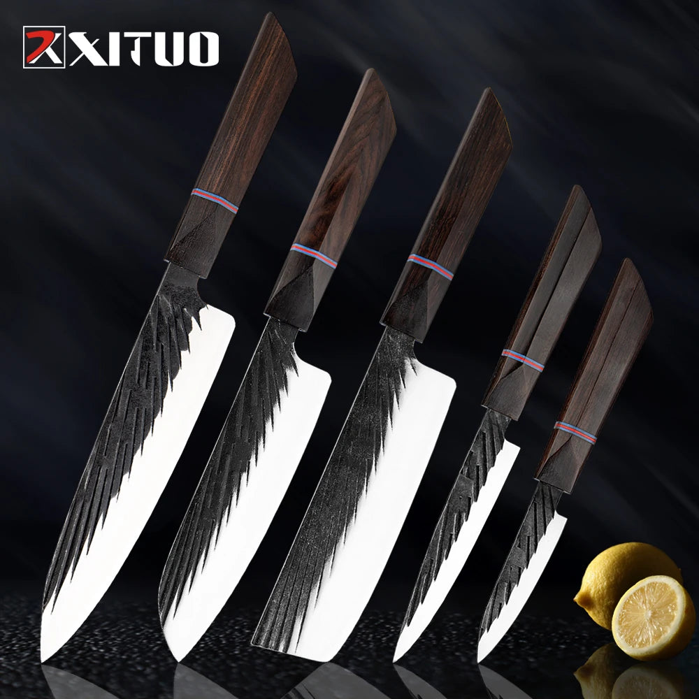 Damascus Steel Knife Set