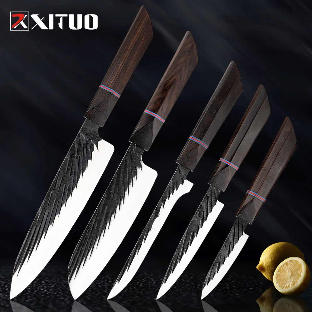 Damascus Steel Knife Set