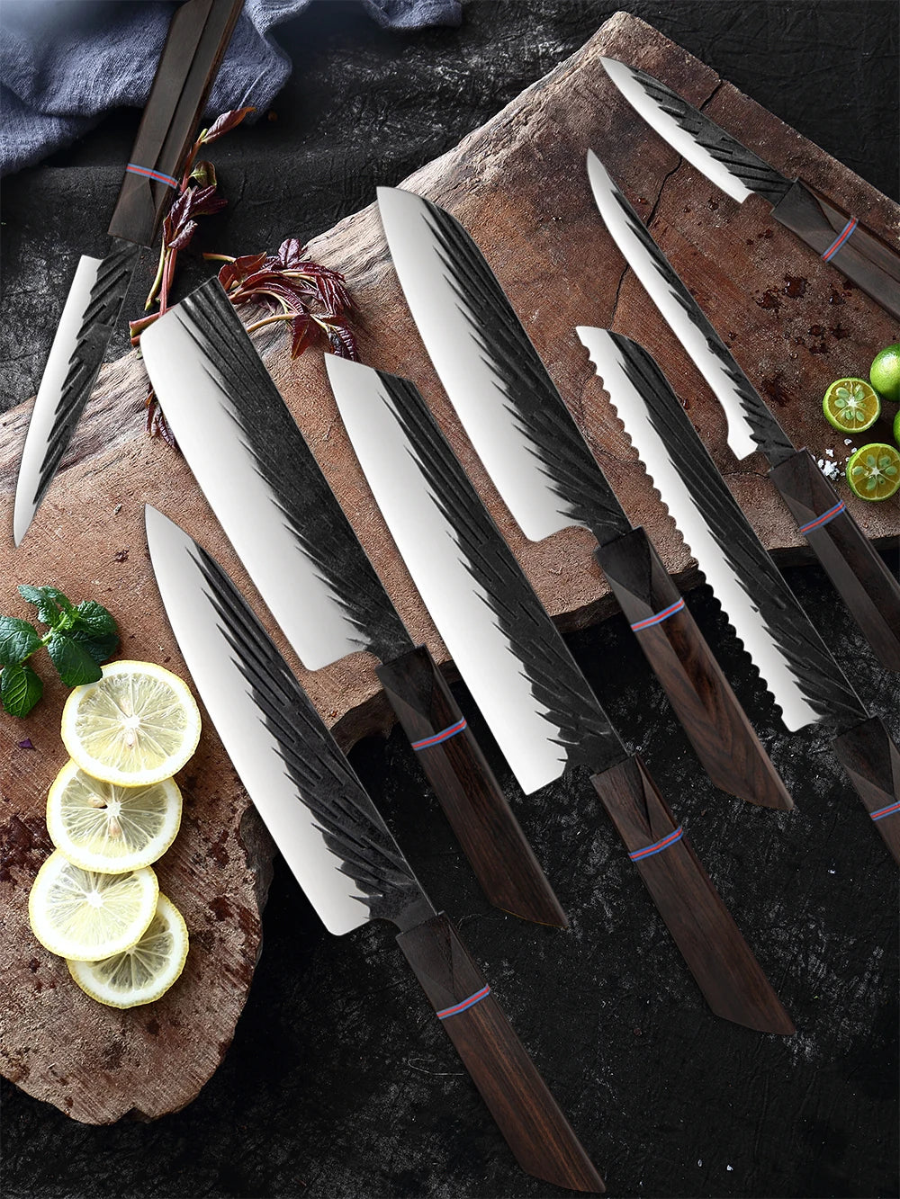 Damascus Steel Knife Set